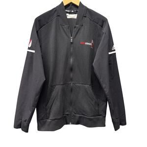 adidas MLS Jacket Mens Medium Black Squad Bomber BODY ARMOR Climalite Full Zip